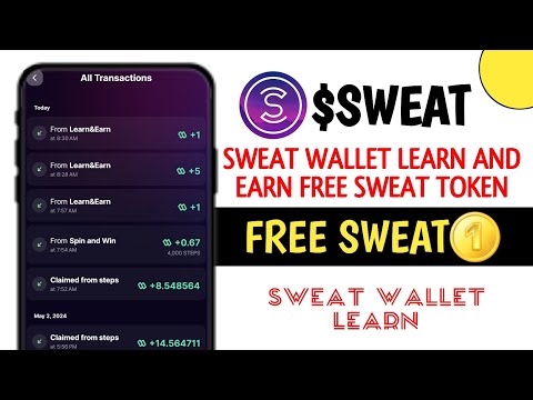 Sweat Wallet Learn & Earn Claim Instant Swappable $Sweat for Free || How to withdraw sweat token