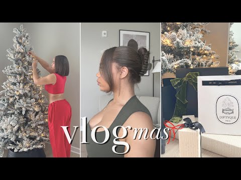 VLOG | getting in the christmas spirit, influencer tips & bts, hair routine, etc.