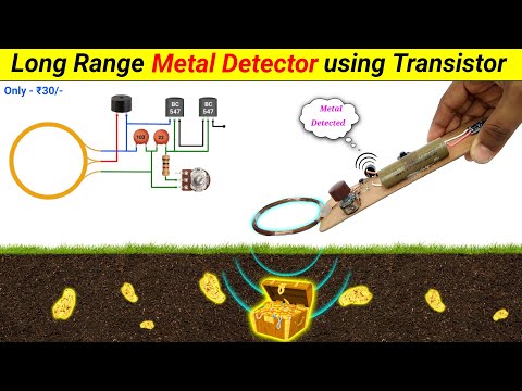 How to make a Long Range Metal Detector using Transistor || Science Project || SKR Electronics Lab