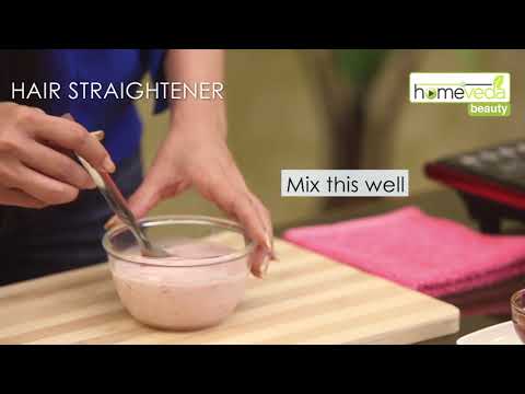 Strawberry & Milk Hair Straightener Under 30 Minutes| Easy Recipes - Homeveda Remedies