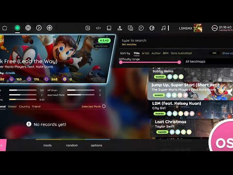 Jump Up Super Star! Mario Odyssey Osu!Lazer Android Gameplay Xiaomi 11T Pro 12RAM Snapdragon888