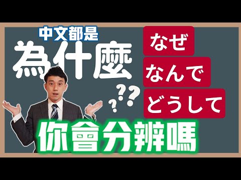 為什麼「なぜ」「何で」「どうして」差在哪裡？日文相似詞比較｜ 抓尼先生