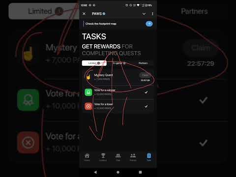 Paws Airdrop | 7000 Paws Points Mystery Quest |  December 2024 Task Complete |