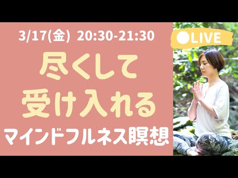 【LIVE瞑想】今の自分にできることを尽くして委ねる マインドフルネス瞑想