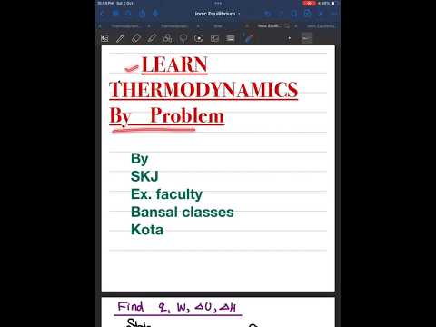 LEARN THERMODYNAMICS BY EXAMPLE #thermodynamics #enthalpy #work #heat #internalenergy #upjee #neet