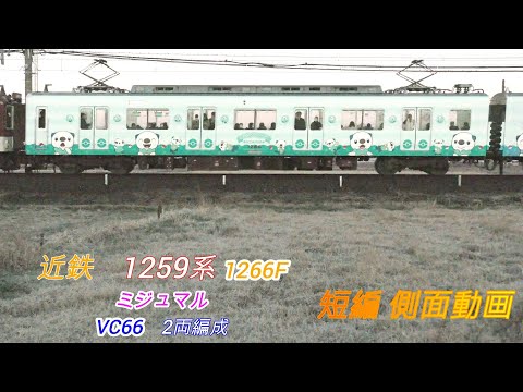 近鉄1259系　1266F　VC66　ミジュマルトレイン　短編側面動画