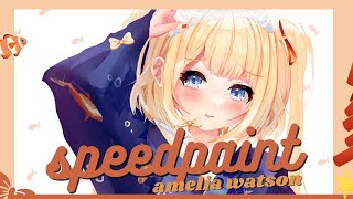 Drawing Amelia Watson in kimono [Hololive] [SPEEDPAINT] #vtuberuprising #teamates #ameliart