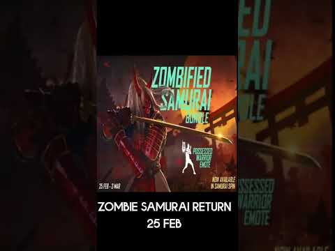 Zombie samurai bundle is return |Posseced warrior emote coming on 25 Feb #zombiesamuraireturn#shorts