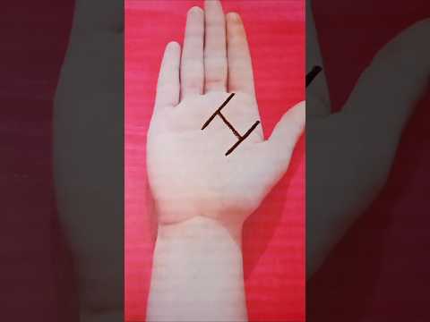 H letter easy mehndi trick for begginers #mehndi #easymehndi #youtubeshorts #shorts #viral