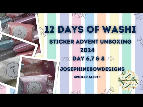 Advent Washi tape Unboxing Day 6, 7 & 8-ft Josephinebowdesigns 2024