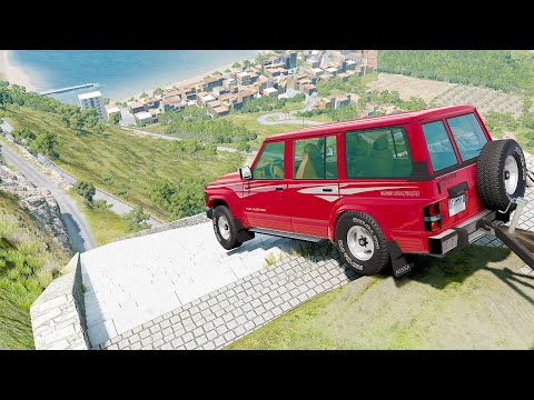 Mobil vs Stairs #12 - BeamNG Drive