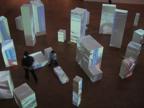 10.000 Moving Cities – Same but Different, real cubes (Version 1), ZKM Karlsruhe