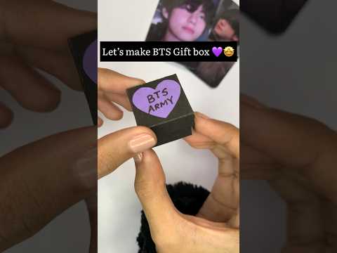 BTS Gift box 🤩💜 #btsarmy #btsmerch #diy #howtomake