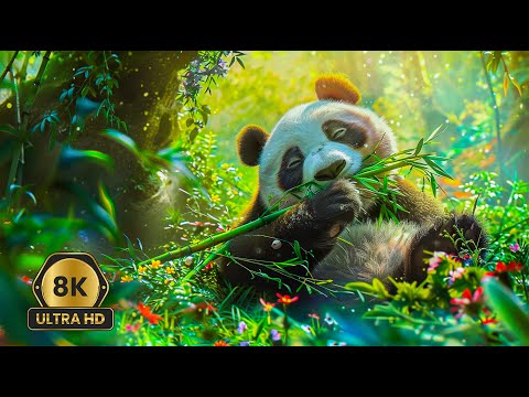 8K Wild Animal Videos 🦓 Wildlife Exploration Films 🦜 Calming Piano Music