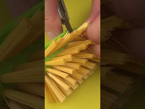 DIY Miniature Spaghetti Pasta for DollHouse food.