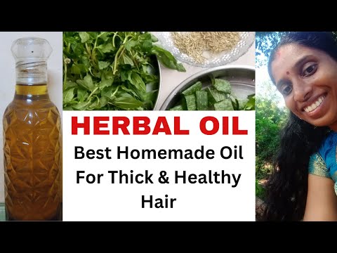 Homemade Hair Oil / Thick Black Hair / Premature Greying/  Bringaraj, rosemary Oil for healthy hair