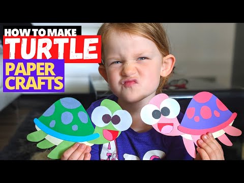 A Savvy way to make a cute Turtle Paper Craft | Easy and Fun craft for Kids