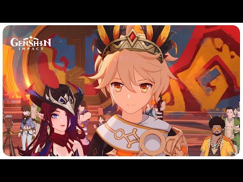 Pyro Traveler Gets Crowned a Hero (Cutscene) | Genshin Impact 5.3