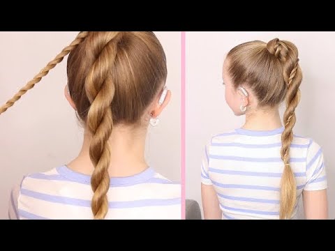 Easy ponytail hairstyle! 📚💜