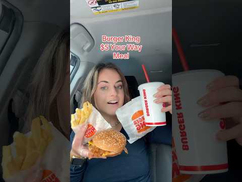 Burger King $5 Your Way Meal 🍔👑🍟🍗🥤#burgerking #burgerkingmukbang #burgerkingchallenge