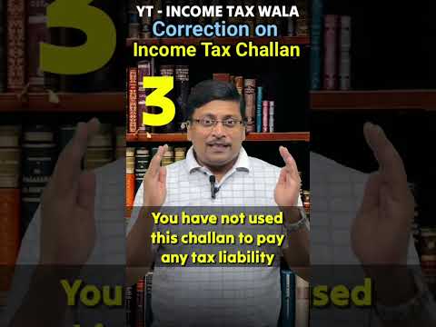 Income Tax Challan Correction | How to correct Tax Challan #shorts  #incometaxwala #casudesh