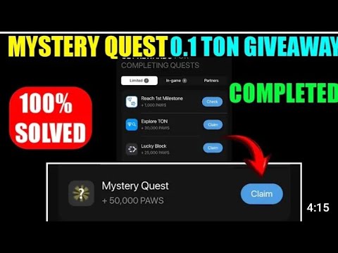 Paws Explore Ton Ecosystem | Paws Mystery Quest Today | paws Lucky Block | Reach 4th Milestone Paws