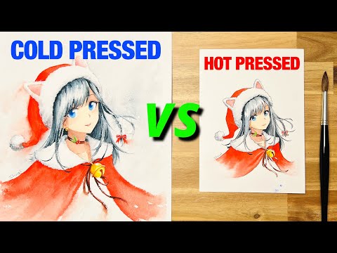 Hot Pressed or Cold Pressed Watercolor Paper [Beginner Watercolor Anime Tutorial]