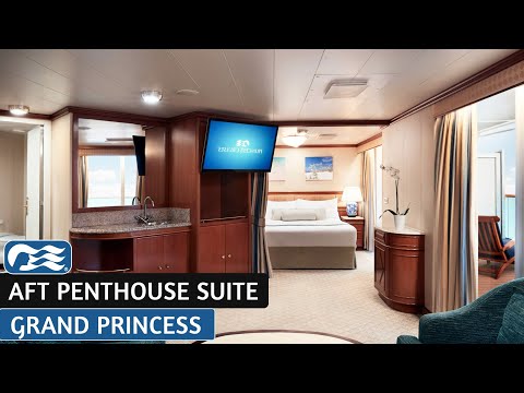 Grand Princess | Aft Penthouse Suite | Full Walkthrough Tour & Review | 4K