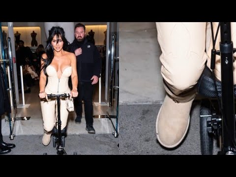 Kim Kardashian Rolls on a Scooter in a Sultry Look After Breaking Her Foot