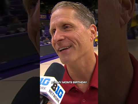 Eric Musselman celebrates mom's birthday after first Big Ten win #shotrs