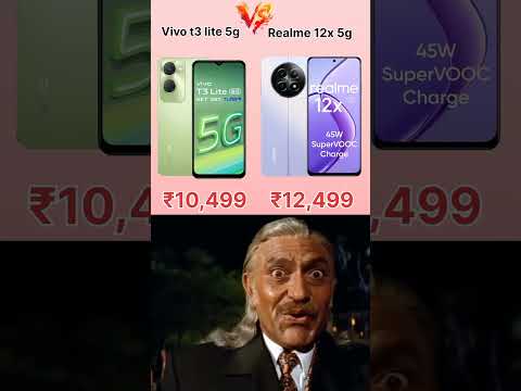 Realme 12x 5g vs Vivo T3x lite 5g #vairalshort #redminote12proplusvsrealme10proplus #vivot3x5g