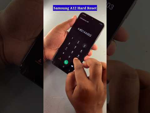 How to hard reset Samsung A12 #ytshorts #shorts