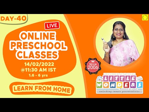 Online Preschool Classes for 1.6 to 6 years | Monday - 14.02.2022 | Day 40