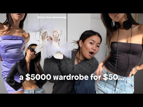 Trying to thrift + diy my $5000 DREAM wardrobe… for $50 lol