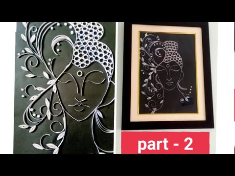 How to make quilling Gautam budha/quilling budha/ budha art /paper art /wall hanging