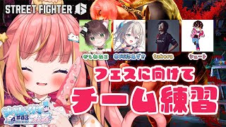 【ストリートファイター6】すぺしゃりてフェス チーム練習！ w/ takera、かしわねこ、シュート、本阿弥あずさ【飛良ひかり / ななしいんく】