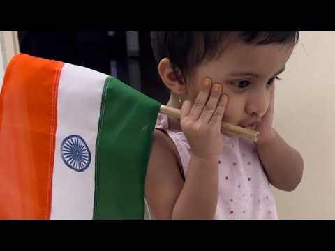 Baby Aarohi trying to sing Indian national anthem ❤️🫡🙏@aarohiabhilashgowda1333