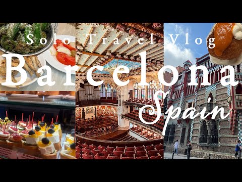 Barcelona solo travel vlog🇪🇸 Food🍽️Guide/Tour/Tapas bars🍽️walking 🇪🇸tips🇪🇸pinchos,4K