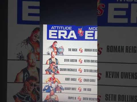 Attitude Era vs Modern Era Fantasy Match Card #shorts