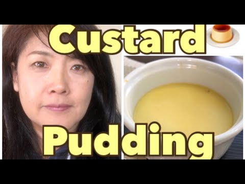 Japanese creamy custard pudding