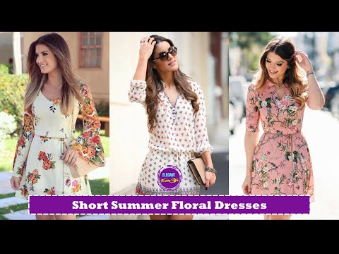 Short Summer Floral Dresses | Flower Printed Summer Dresses | Summer Floral Outfit