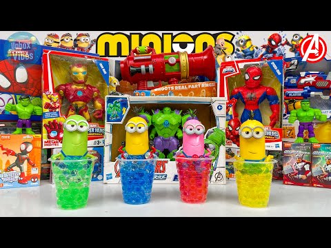 Satisfying with Unboxing Secret MINIONS Toys & SUPERHERO Avengers - SPIDER MAN Green HULK  Iron Man