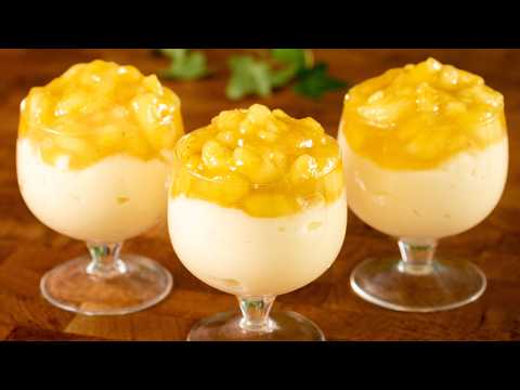 🍌Only milk and banana! The most delicious banana dessert in 5 minutes! No baking! Delicacy!