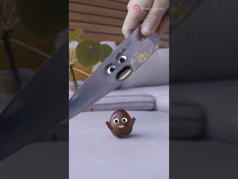 Baby Avocado gets eaten by Knife😱☠️ #funny #cartoon #cute #foodsurgery #fruitsurgery #animation #sad