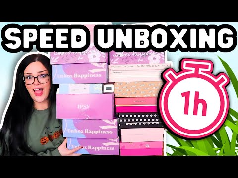 ONLY ONE HOUR TO UNBOX AS MANY BOXES AS POSSIBLE! | Speed Unboxing