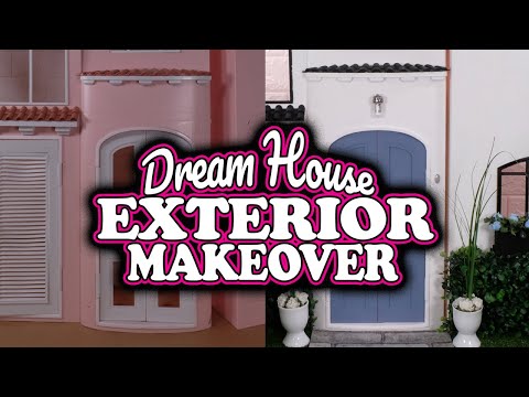 Vintage Barbie Doll Three Storey Dream House Exterior MAKEOVER