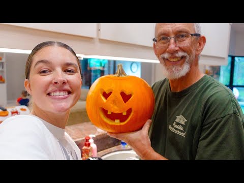 Vlog | Prepping for Photoshoot, Carving a Pumpkin, & Roasting Seeds