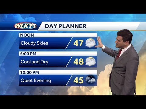 Trending drier, cloudy and cool Christmas Eve