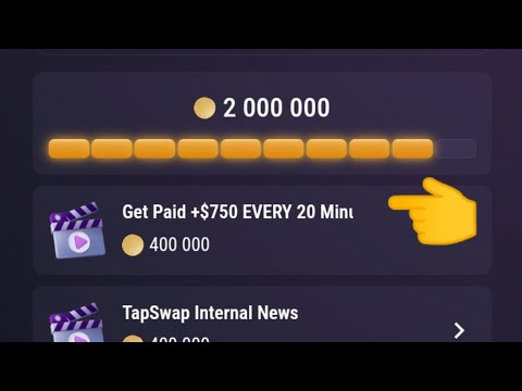 Get Paid +$750 EVERY 20 Minu tapswap codes @TapSwapChannel