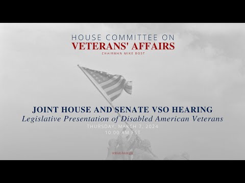 Joint House and Senate VSO Hearing